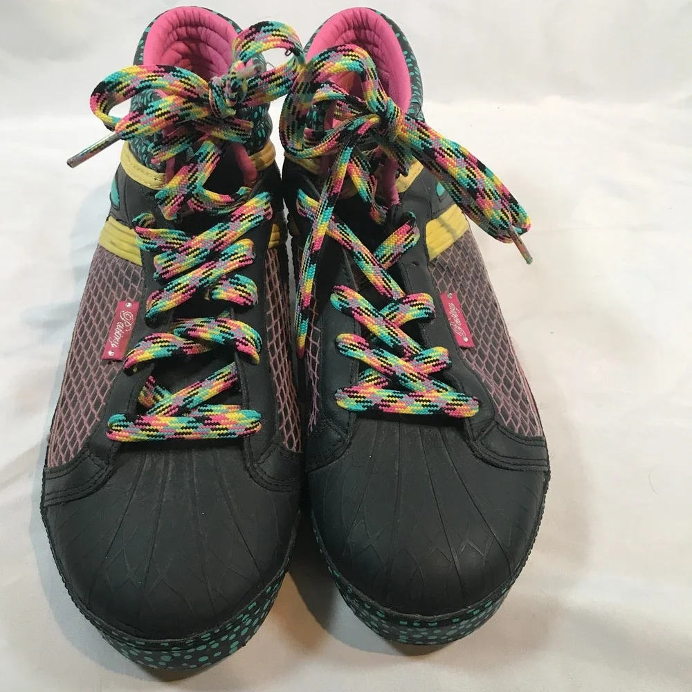 2001 Colorful Pastry Run‎ Fab Boot Shell Toe Sneaker Womens US 10 EU 40.5 UK 8